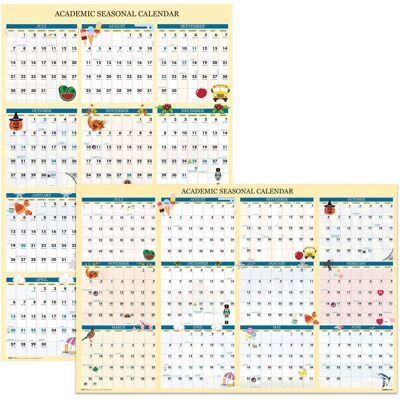 House of Doolittle - Recycled Academic Seasonal Laminated Wall Calendar, Illustrated Seasons, 24 x 37, 12-Month (July to June), 2025 to 2026 House of Doolittle - Recycled Academic Seasonal Laminated Wall Calendar, Illustrated Seasons, 24 x 37, 12-Month (July to June), 2025 to 2026