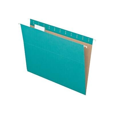 Pendaflex - Recycled Hanging File Folders, Letter Size, 25/Box - Aqua Pendaflex - Recycled Hanging File Folders, Letter Size, 25/Box - Aqua