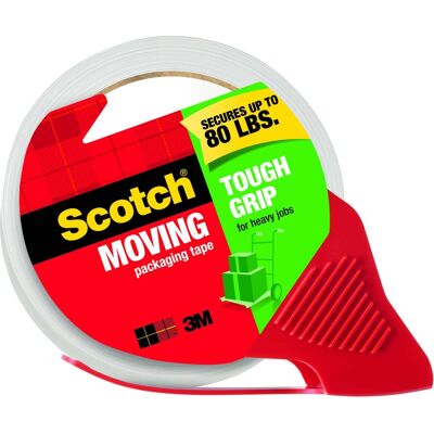 Scotch - Tough Grip 1.88 in. W X 54.6 yd L Packaging Tape with Dispenser Scotch - Tough Grip 1.88 in. W X 54.6 yd L Packaging Tape with Dispenser