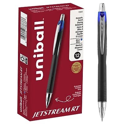 uni-ball - Jetstream RT Retractable Ballpoint Pen, Medium Point, 1.0mm, Dozen - Blue Ink uni-ball - Jetstream RT Retractable Ballpoint Pen, Medium Point, 1.0mm, Dozen - Blue Ink