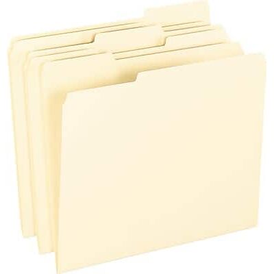 Pendaflex - Smart Shield Recycled File Folder, 1/3-Cut Tab, Letter Size, 100/Box - Manila Pendaflex - Smart Shield Recycled File Folder, 1/3-Cut Tab, Letter Size, 100/Box - Manila