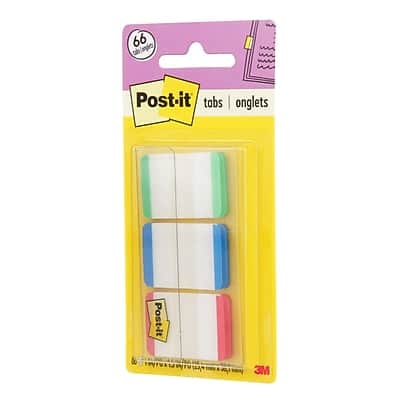 Post-it - Tabs, 1" Wide Colors, 66 Tabs/Pack - Assorted Post-it - Tabs, 1" Wide Colors, 66 Tabs/Pack - Assorted
