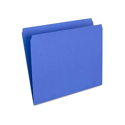 Staples - File Folders, Single Tab, Letter Size, 100/Box - Blue Staples - File Folders, Single Tab, Letter Size, 100/Box - Blue
