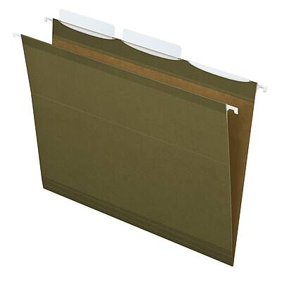 Pendaflex - Ready-Tab Premium Reinforced Hanging File Folder, 3-Tab, Letter, 25/Box - Green Pendaflex - Ready-Tab Premium Reinforced Hanging File Folder, 3-Tab, Letter, 25/Box - Green