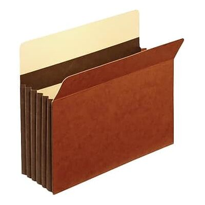 Pendaflex - 10% Recycled Heavy Duty Reinforced File Pocket, 5 1/4" Expansion, Letter Size, 10/Box - Brown Pendaflex - 10% Recycled Heavy Duty Reinforced File Pocket, 5 1/4" Expansion, Letter Size, 10/Box - Brown