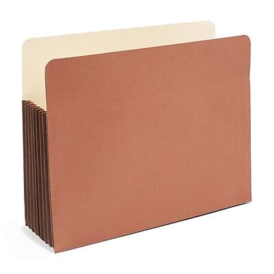 Staples - Reinforced File Pocket, 7" Expansion, Letter Size, 5/Box - Brown Staples - Reinforced File Pocket, 7" Expansion, Letter Size, 5/Box - Brown