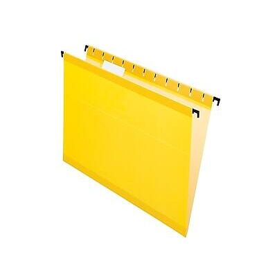 Pendaflex - SureHook Reinforced Hanging File Folders, 5-Tab, Letter Size, 20/Box - Yellow Pendaflex - SureHook Reinforced Hanging File Folders, 5-Tab, Letter Size, 20/Box - Yellow