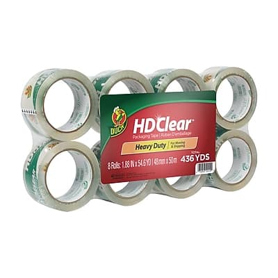 Duck - HD Heavy Duty Packing Tape, 1.88" x 54.6 yds., 8/Pack - Clear Duck - HD Heavy Duty Packing Tape, 1.88" x 54.6 yds., 8/Pack - Clear