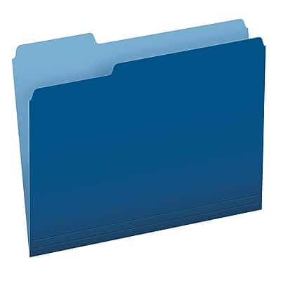 Pendaflex - Two-Tone File Folders, 1/3-Cut Tab, Letter Size, 100/Box - Navy Blue Pendaflex - Two-Tone File Folders, 1/3-Cut Tab, Letter Size, 100/Box - Navy Blue