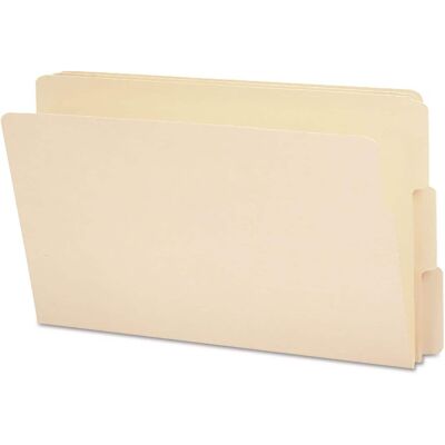 Smead Manufacturing - Heavyweight Manila End Tab Folders, 9" High Front, Reinforced : Assorted, Legal, 0.75" Expansion, Manila, 100/Box Smead Manufacturing - Heavyweight Manila End Tab Folders, 9" High Front, Reinforced : Assorted, Legal, 0.75" Expansion, Manila, 100/Box