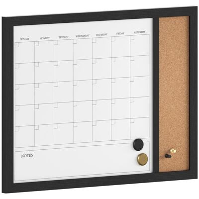 Martha Stewart - Everette Dry Erase Magnetic Monthly Calendar/Cork Board - Black Woodgrain Martha Stewart - Everette Dry Erase Magnetic Monthly Calendar/Cork Board - Black Woodgrain