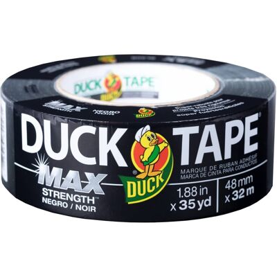Duck - MAX Strength 1.88 in. W X 35 yd L Black Duct Tape Duck - MAX Strength 1.88 in. W X 35 yd L Black Duct Tape