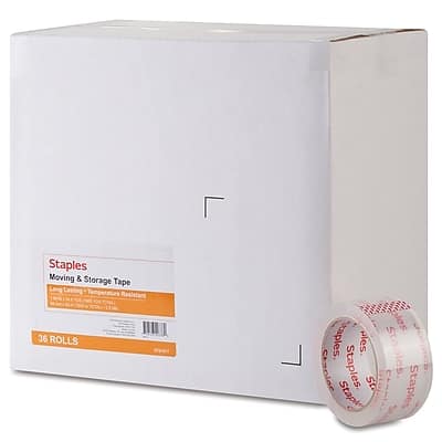 Staples - Packing Tape , 1.88" x 54.6 yds., 36/Rolls - Clear Staples - Packing Tape , 1.88" x 54.6 yds., 36/Rolls - Clear