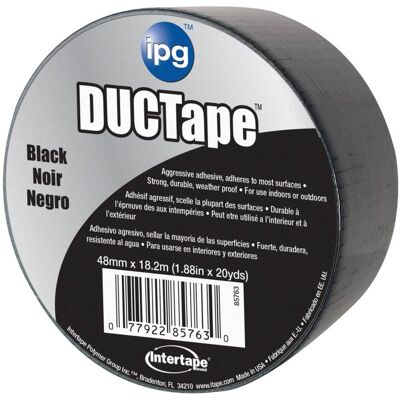 IPG - JobSite 1.88 in. W X 20 yd L Black Duct Tape IPG - JobSite 1.88 in. W X 20 yd L Black Duct Tape