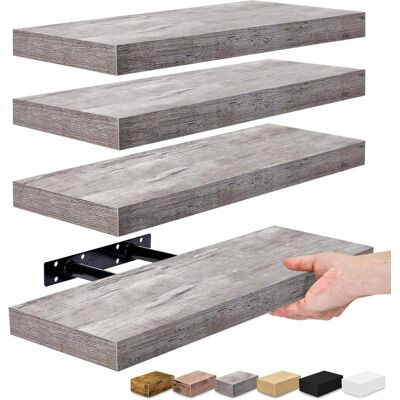 4 Pack 16 Inch Sorbus Floating Shelves - for Bedroom, Kitchen, Living Room, Office - for Trophies, Books, Frames, etc - Gray 4 Pack 16 Inch Sorbus Floating Shelves - for Bedroom, Kitchen, Living Room, Office - for Trophies, Books, Frames, etc - Gray