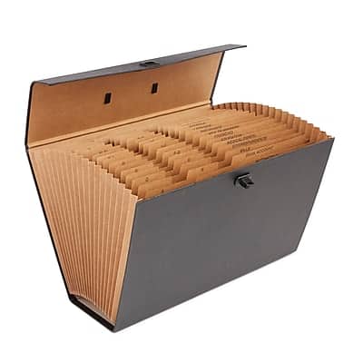 Staples - Accordion File, Multiple Index, 19-Pocket, Legal Size - Black Staples - Accordion File, Multiple Index, 19-Pocket, Legal Size - Black