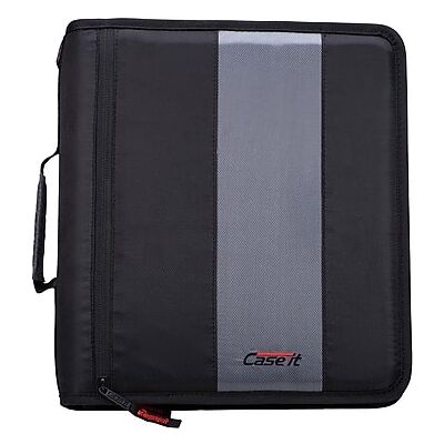 Case It - Classic 2" 3-Ring Zipper Binders - Black Case It - Classic 2" 3-Ring Zipper Binders - Black