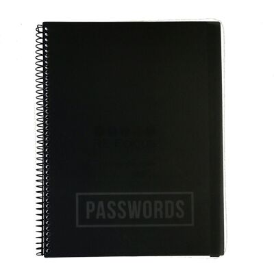 Creative Labs RE-FOCUS THE CREATIVE OFFICE - Large Password Keeper Book, Black, 7.5 in x 10 in, 96 Pages Creative Labs RE-FOCUS THE CREATIVE OFFICE - Large Password Keeper Book, Black, 7.5 in x 10 in, 96 Pages