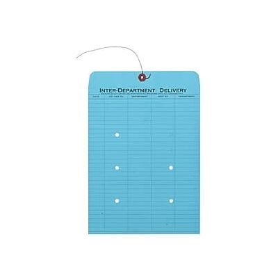 Quality Park - Kraft Button & String Inter-Departmental Envelope 10" x 13", 100/Carton - Blue Quality Park - Kraft Button & String Inter-Departmental Envelope 10" x 13", 100/Carton - Blue