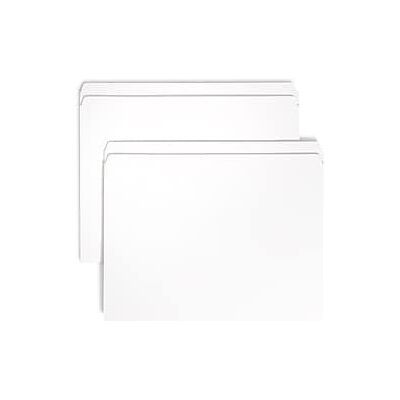 Smead - File Folders, Straight-Cut Tab, Letter Size, 100/Box - White Smead - File Folders, Straight-Cut Tab, Letter Size, 100/Box - White