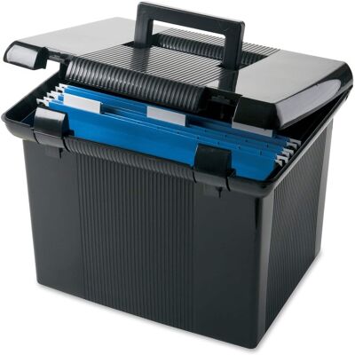 Pendaflex - Portafile File Storage Box Letter Plastic Black For 1 Each Pendaflex - Portafile File Storage Box Letter Plastic Black For 1 Each