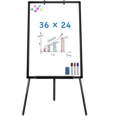 maxtek - Bulletin Boards Portable Dry Erase Board 36 x 24 Tripod Whiteboards & Presentation Supplies Flipchart Stand Board - White maxtek - Bulletin Boards Portable Dry Erase Board 36 x 24 Tripod Whiteboards & Presentation Supplies Flipchart Stand Board - White