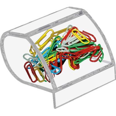 KanTek - Paper Clip Holder 3.5" x 3" x 2.8" Acrylic - Clear KanTek - Paper Clip Holder 3.5" x 3" x 2.8" Acrylic - Clear