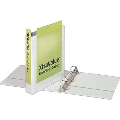 Cardinal - Performer ClearVue 1 1/2" 3-Ring View Binder - White Cardinal - Performer ClearVue 1 1/2" 3-Ring View Binder - White