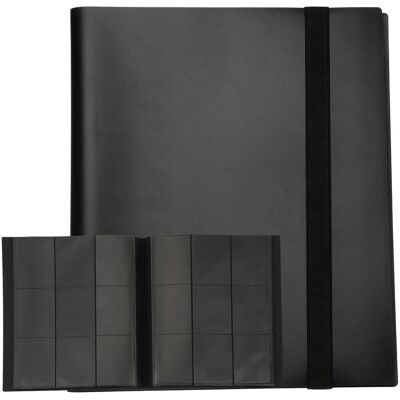 Unique Bargains - 9 Pocket Trading Card Binder, PU Cover 540 Side Loading Card Album Folder for TCG Game Sports Cards - Black Unique Bargains - 9 Pocket Trading Card Binder, PU Cover 540 Side Loading Card Album Folder for TCG Game Sports Cards - Black