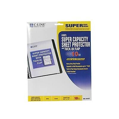 C-line - Heavyweight Sheet Protectors, 8.5" x 11", 10/Pack - Clear C-line - Heavyweight Sheet Protectors, 8.5" x 11", 10/Pack - Clear