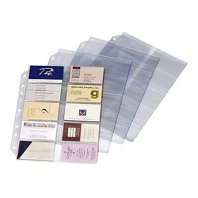 Cardinal - Business Card Refill Pages, 20 Card Capacity, 10/Pack - Clear Cardinal - Business Card Refill Pages, 20 Card Capacity, 10/Pack - Clear