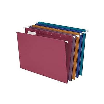 Ampad - Pendaflex 100% Recycled Hanging File Folders, 1/5-Cut Tab, Letter Size, 20/Box - Assorted Colors Ampad - Pendaflex 100% Recycled Hanging File Folders, 1/5-Cut Tab, Letter Size, 20/Box - Assorted Colors