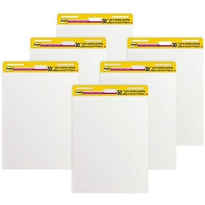 Post-it - Super Sticky Easel Pad, 25" x 30", 30 Sheets/Pad, 6 Pads/Pack - White Post-it - Super Sticky Easel Pad, 25" x 30", 30 Sheets/Pad, 6 Pads/Pack - White