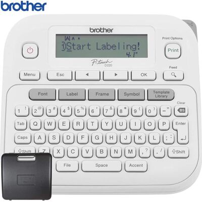 Brother - PTD220 Home/Office Everyday Label Maker + CCD220 Carrying Storage Case Bundle Brother - PTD220 Home/Office Everyday Label Maker + CCD220 Carrying Storage Case Bundle