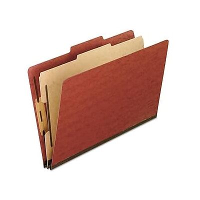 Pendaflex - Pressboard Classification Folders, 1-Divider, 2" Expansion, Letter Size, 10/Box - Brick Red Pendaflex - Pressboard Classification Folders, 1-Divider, 2" Expansion, Letter Size, 10/Box - Brick Red