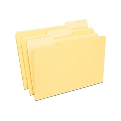 Staples - File Folder, 1/3-Cut Tab, Legal Size, 100/Box - Yellow Staples - File Folder, 1/3-Cut Tab, Legal Size, 100/Box - Yellow