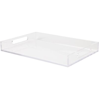Martha Stewart - Brody Acrylic Desktop Tray Organizer - Clear Martha Stewart - Brody Acrylic Desktop Tray Organizer - Clear