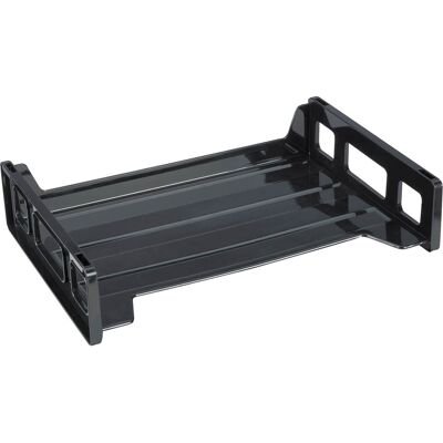 Business Source - Side loading Stackable Letter Trays Desktop Stackable 20% Recycled - Black Business Source - Side loading Stackable Letter Trays Desktop Stackable 20% Recycled - Black