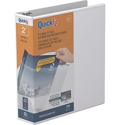 Stride - 2" 3-Ring View Binders, D-Ring - White Stride - 2" 3-Ring View Binders, D-Ring - White