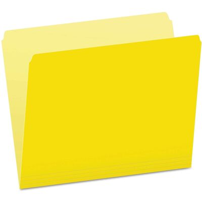 Tops Business Forms - Colored File Folders, Straight Tabs, Letter Size, Yellow/Light Yellow, 100/Box Tops Business Forms - Colored File Folders, Straight Tabs, Letter Size, Yellow/Light Yellow, 100/Box