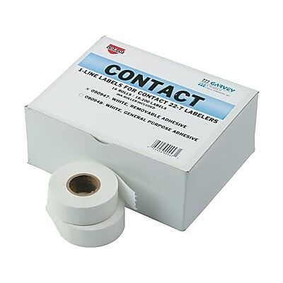 Garvey - Labels, 1-Line, 1,200 Labels/Rolls, 16 Rolls/Box - White Garvey - Labels, 1-Line, 1,200 Labels/Rolls, 16 Rolls/Box - White