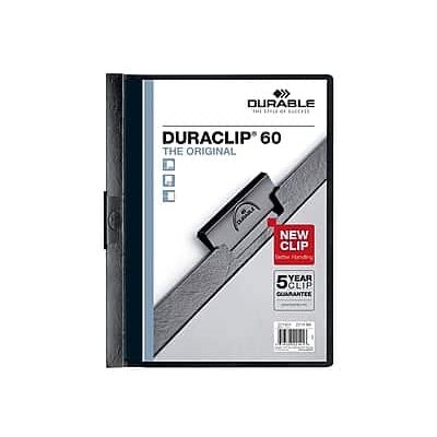 Durable - Report Cover with DURACLIP, Letter-size, Holds Up to 60 Pages, Clear Cover/ 25 per Box - Black Durable - Report Cover with DURACLIP, Letter-size, Holds Up to 60 Pages, Clear Cover/ 25 per Box - Black