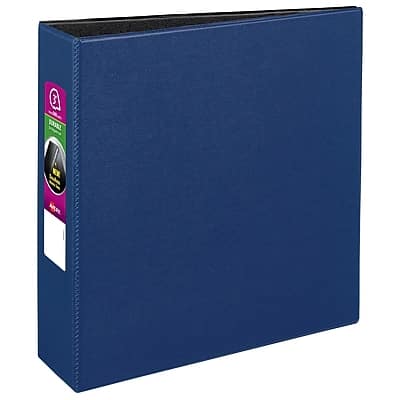 Avery - Durable 3" 3-Ring Non-View Binders, Slant Ring - Blue Avery - Durable 3" 3-Ring Non-View Binders, Slant Ring - Blue