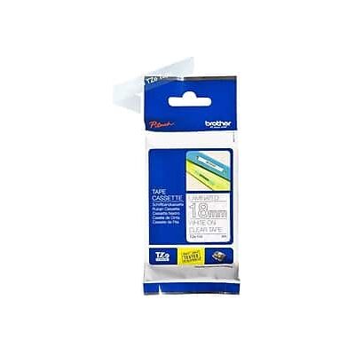 Brother - P-touch Laminated Label Maker Tape, 3/4" x 26-2/10' - White On Clear Brother - P-touch Laminated Label Maker Tape, 3/4" x 26-2/10' - White On Clear