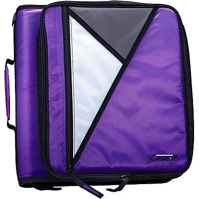 Case It - 2" 3-Ring Zipper Binders - Purple Case It - 2" 3-Ring Zipper Binders - Purple