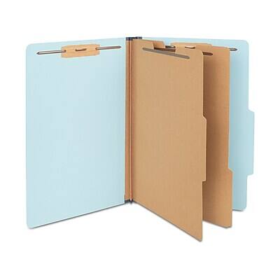 Staples - Pressboard Classification Folder, 2-Dividers, 2.5" Expansion, Legal Size, 20/Box - Light Blue Staples - Pressboard Classification Folder, 2-Dividers, 2.5" Expansion, Legal Size, 20/Box - Light Blue