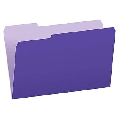 Pendaflex - Recycled File Folder, 1/3-Cut Tab, Legal Size, 100/Box - Violet Pendaflex - Recycled File Folder, 1/3-Cut Tab, Legal Size, 100/Box - Violet