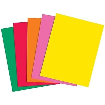Staples - Brights Multipurpose Paper, 24 lbs., 8.5" x 11", 500/Ream - Assorted Staples - Brights Multipurpose Paper, 24 lbs., 8.5" x 11", 500/Ream - Assorted