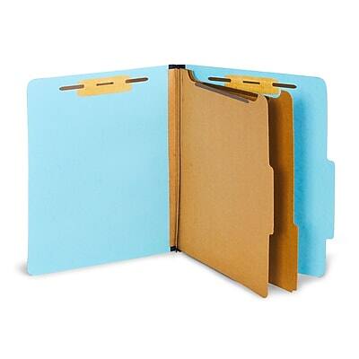Staples - Recycled Pressboard Classification Folder, 2-Dividers, 2 1/2" Expansion, Letter Size, 20/Box - Light Blue Staples - Recycled Pressboard Classification Folder, 2-Dividers, 2 1/2" Expansion, Letter Size, 20/Box - Light Blue