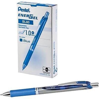 Pentel - EnerGel RTX Gel Pens, Bold Point, Ink, Dozen - Blue Pentel - EnerGel RTX Gel Pens, Bold Point, Ink, Dozen - Blue